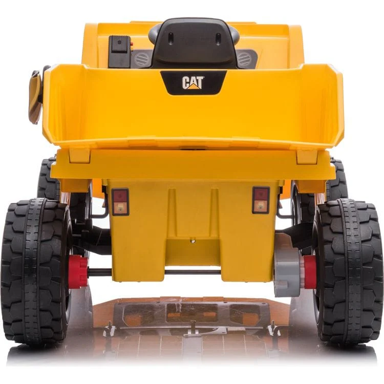 12V CAT Dump Truck 1-Seater Ride On - Yellow - Image 3