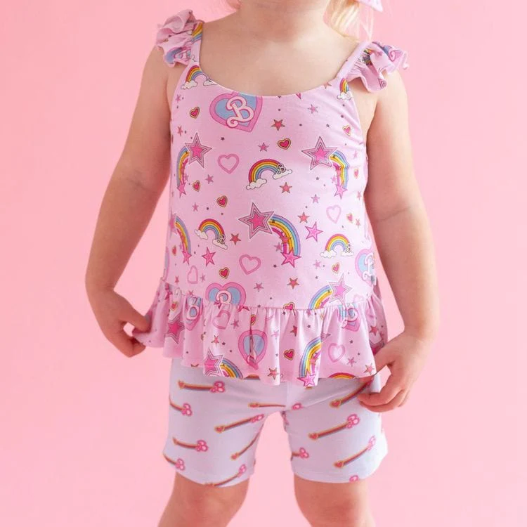 Barbie Star Power - Flutter Sleeve Ruffle Crop Top - Image 3