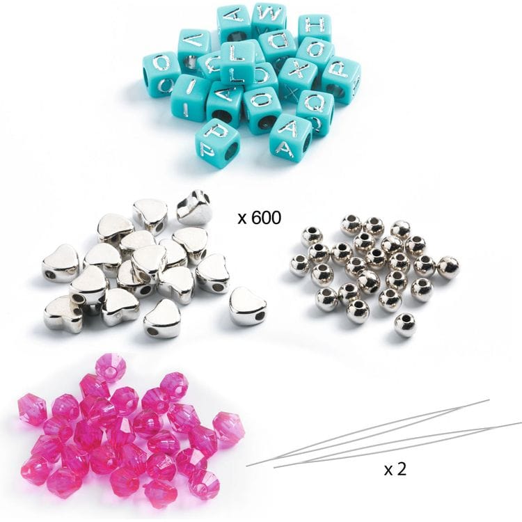 Jewelry Making Alphabet Beads - Silver - Image 3