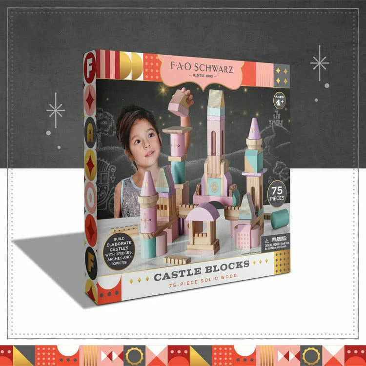 Wood Castle Blocks 75pcs - Image 4