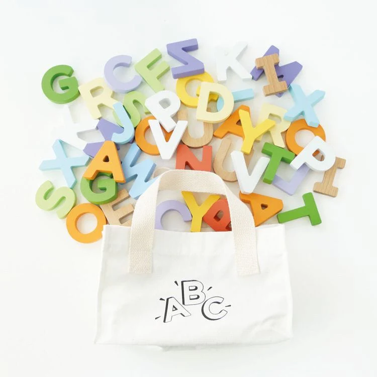 Wooden Alphabet Set & Bag - 60 Letters - Image 3